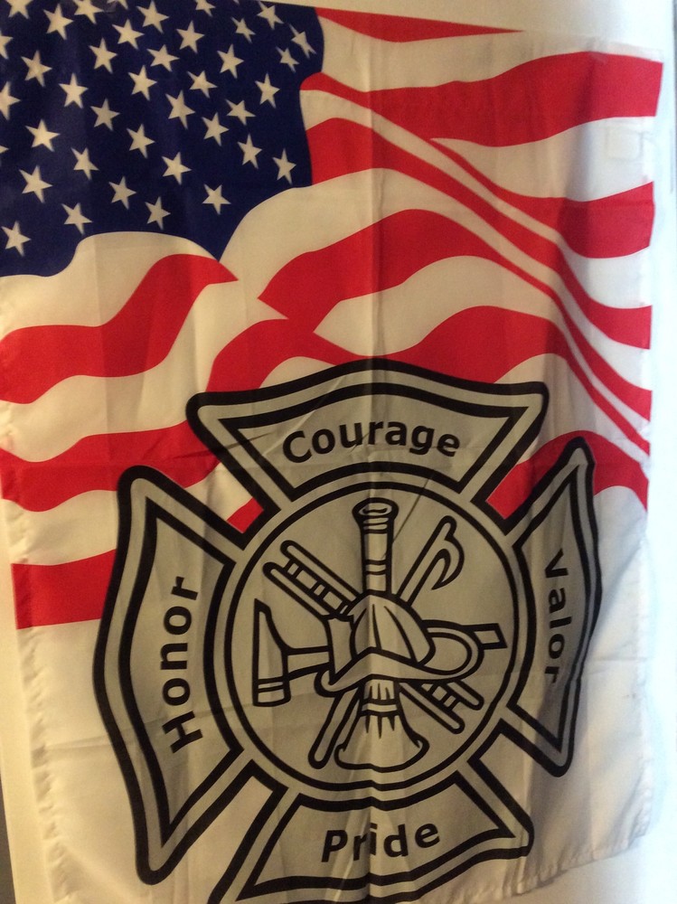 #644 (6)Fire Dept. Flags.
