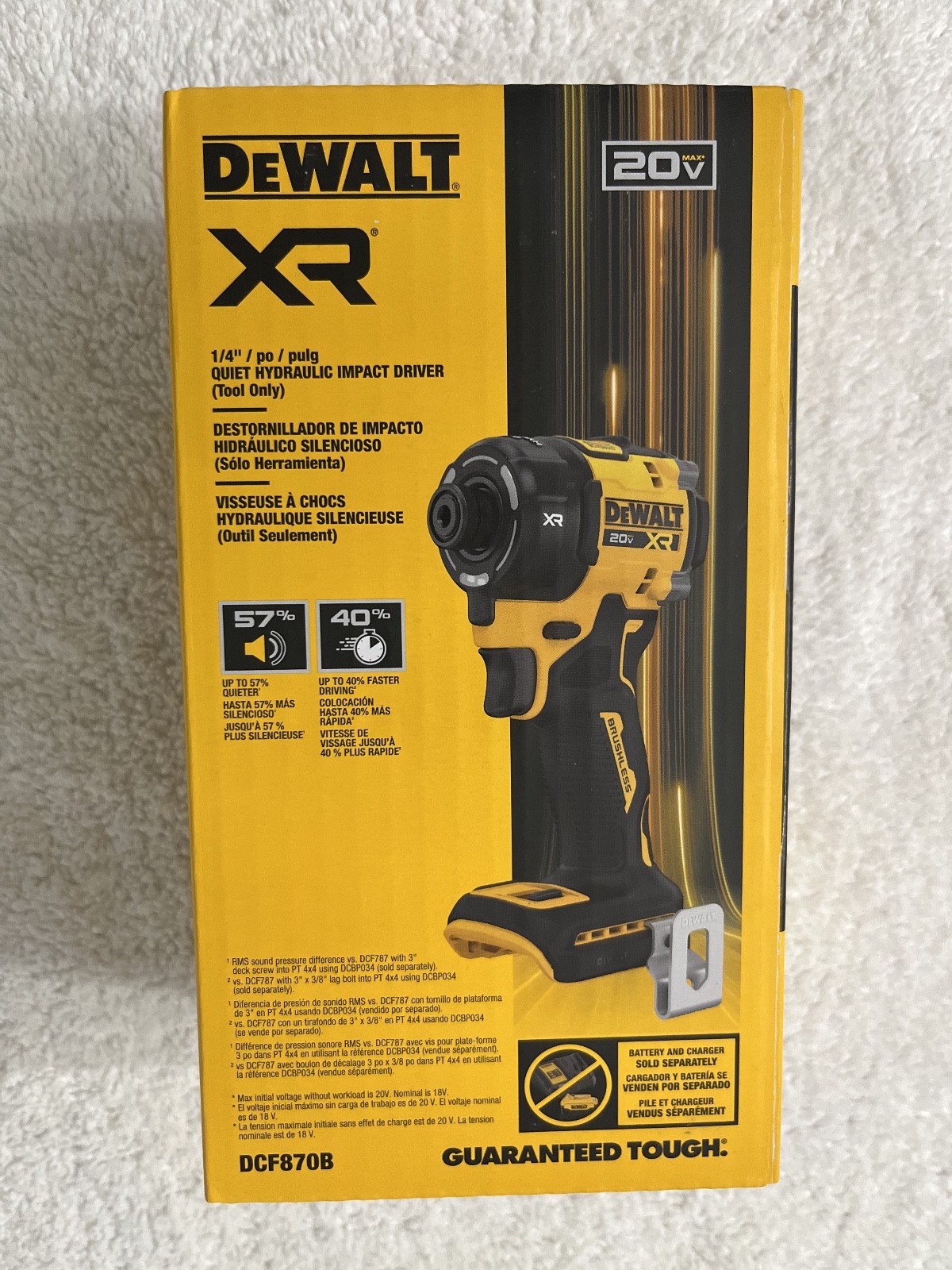 New Dewalt DCF870B 20V Max XR 1/4" Brushless Quiet Hydraulic Impact Driver (NIB)