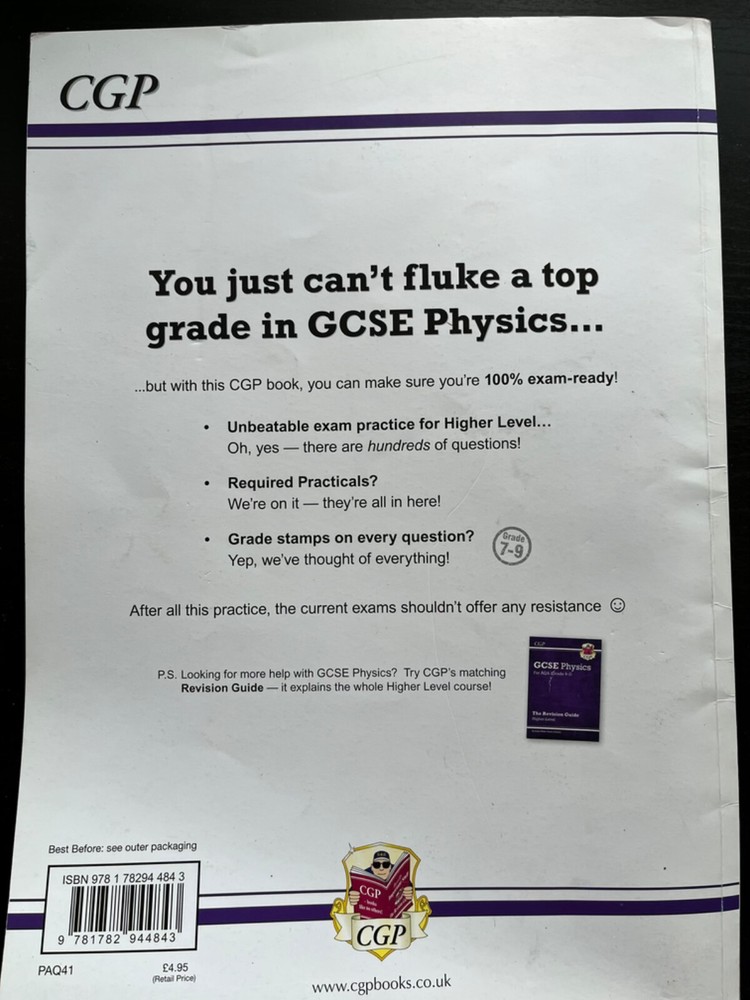 CGP AQA Exam Practice Workbook bundle - Biology, Chemistry and Physics. Higher