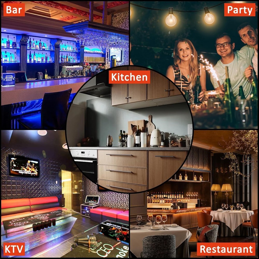 2 Layer Acrylic LED Lighted Display Wine Rack 48'' Wall-Mounted With App Control