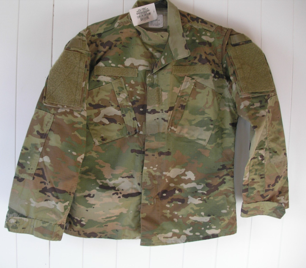 NWT USGI ARMY CAMO COMBAT Medium Regular Uniform Lightweight Coat Zipper Front