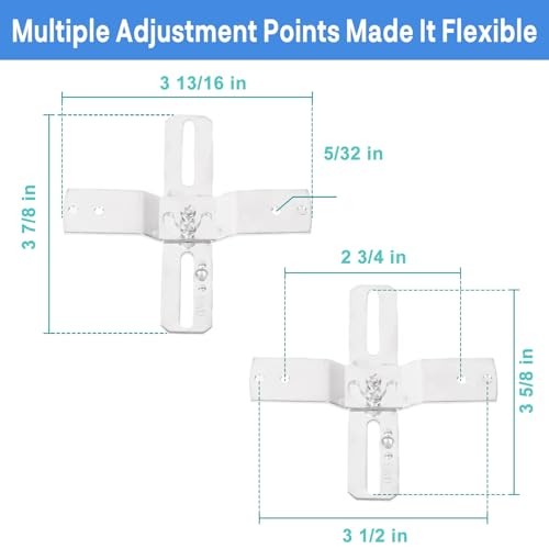 Light Fixture Mounting Brackets, 180° Adjustable Universal Light Crossbar Set,