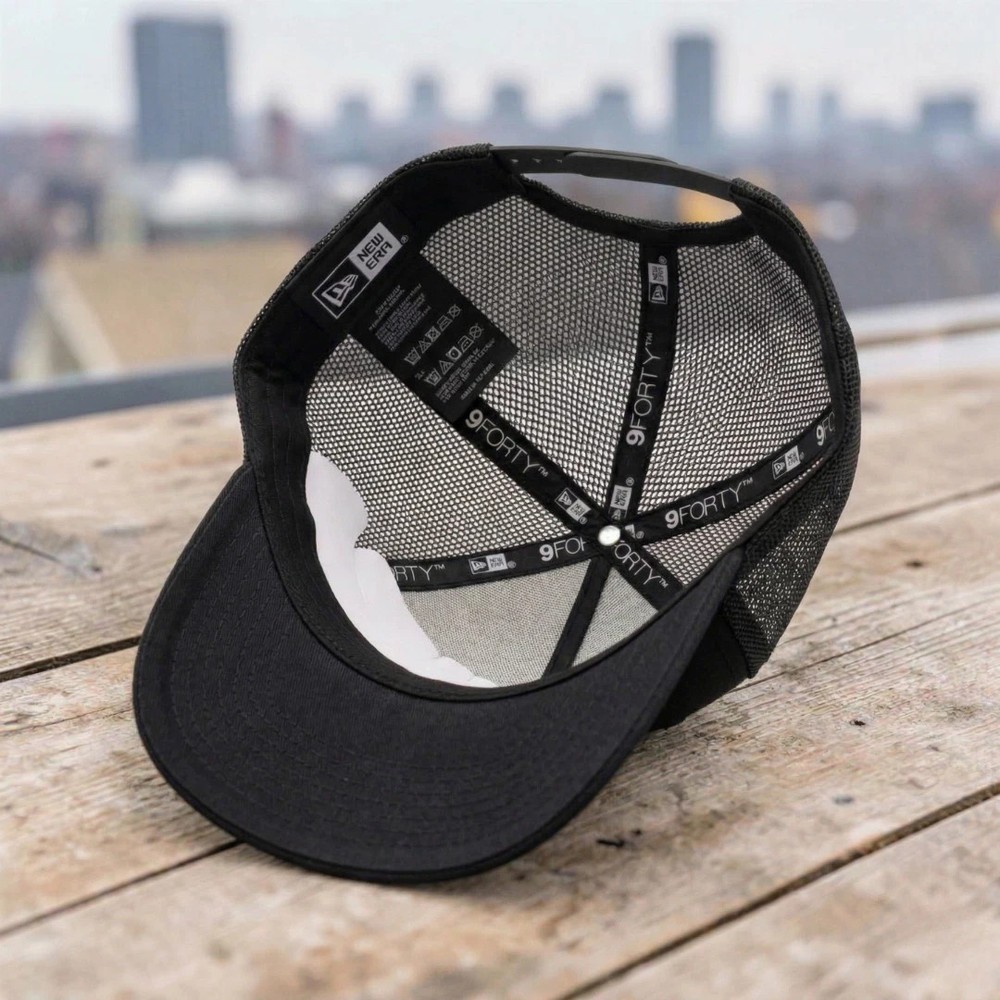 Dodge Embroidered Logo Trucker Hat Black Mesh Adjustable Cap