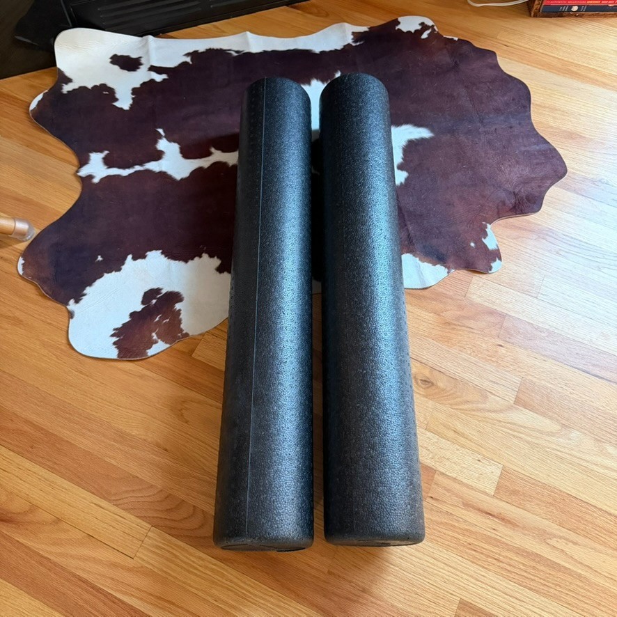 2 NEW Long 36" Amazon Basics High Density Foam Roller Exercise Recovery 90cm