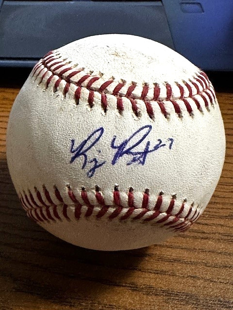 RYAN RUA SIGNED AUTOGRAPHED OML BASEBALL!   Rangers!  Used!