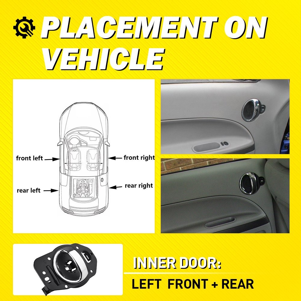 For 2006-2011 HHR Chevrolet Inner Interior Inside Door Handle Chrome Driver Side