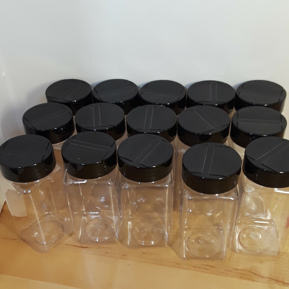 15 PET Plastic Empty Clear Containers/Shakers