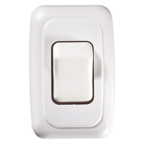 RV Designer S531 Single SPST On/Off White Lighting Switch