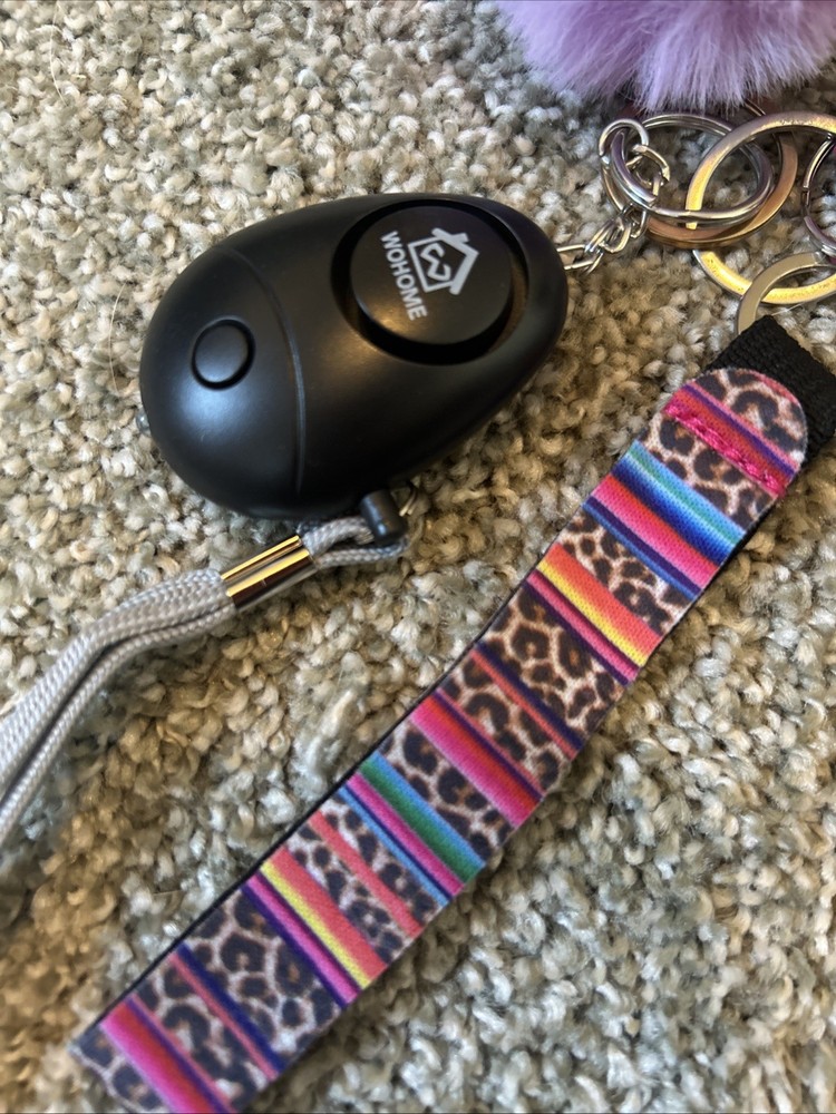 Personal Safety Keychain Set with Several Attached Accessories.