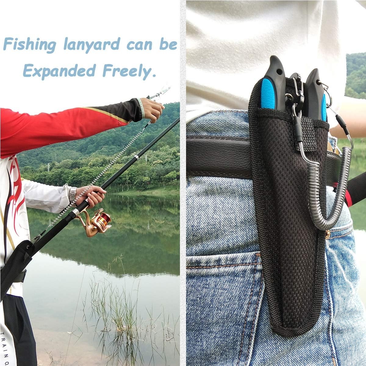 Fishing Pliers Stainless Steel Long Nose Hook Remover with Sheath and...