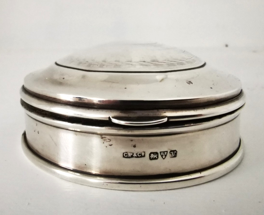 Antique Solid Silver Ring Or Trinket Box - Chester 1921