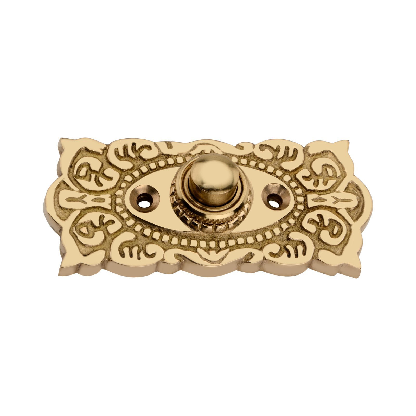 "Vintage Victorian Solid Brass Bell Push-Classic Doorbell Button & Wired Button"