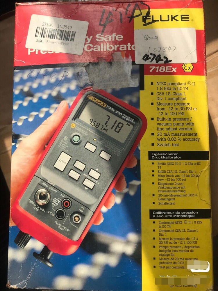 FLUKE 718Ex 30G PRESSURE CALIBRATOR METER*j