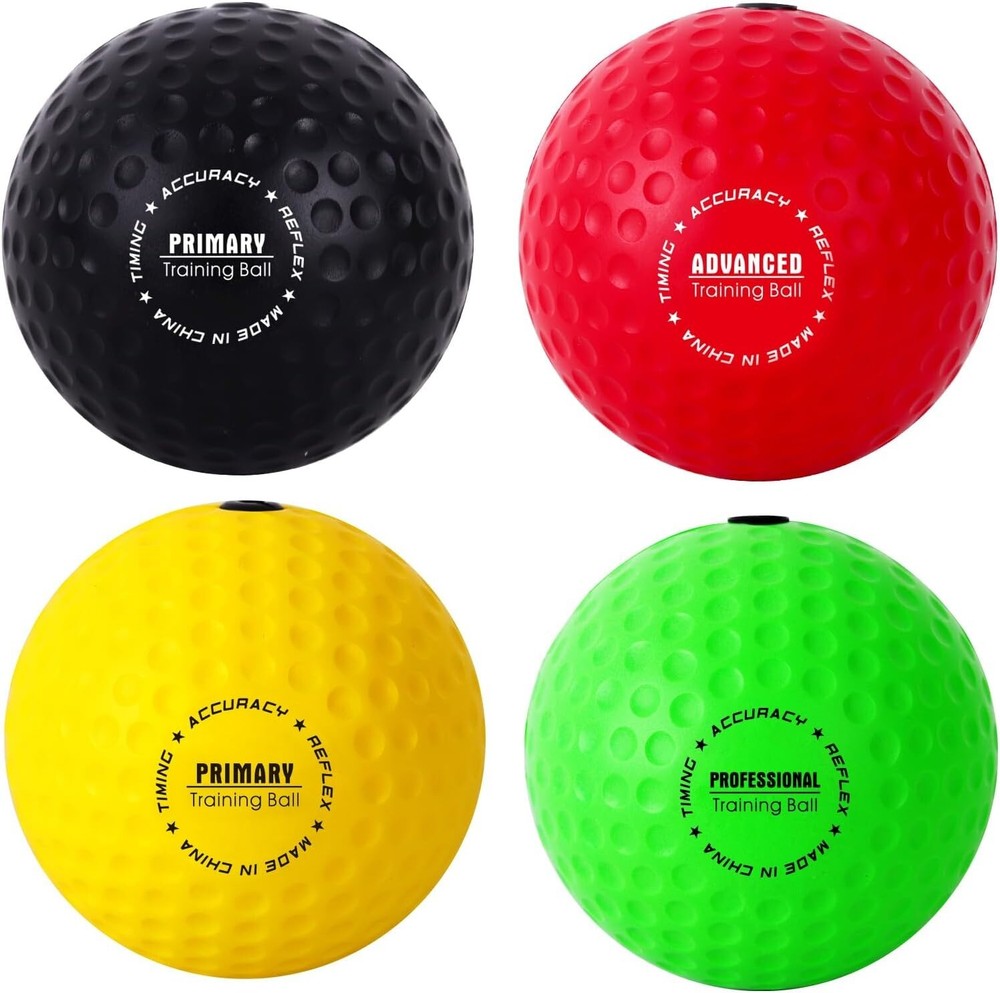 Ultimate Reflex Ball Set - 4 React Reflex Ball Plus 2 Adjustable Headband, Great