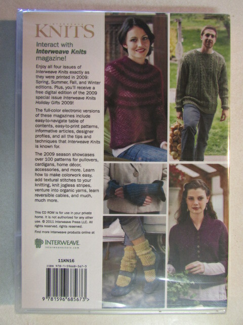 INTERWEAVE KNITS 2009 COLLECTION CD ROM FOUR PATTERNS: SPRING SUMMER WINTER FALL