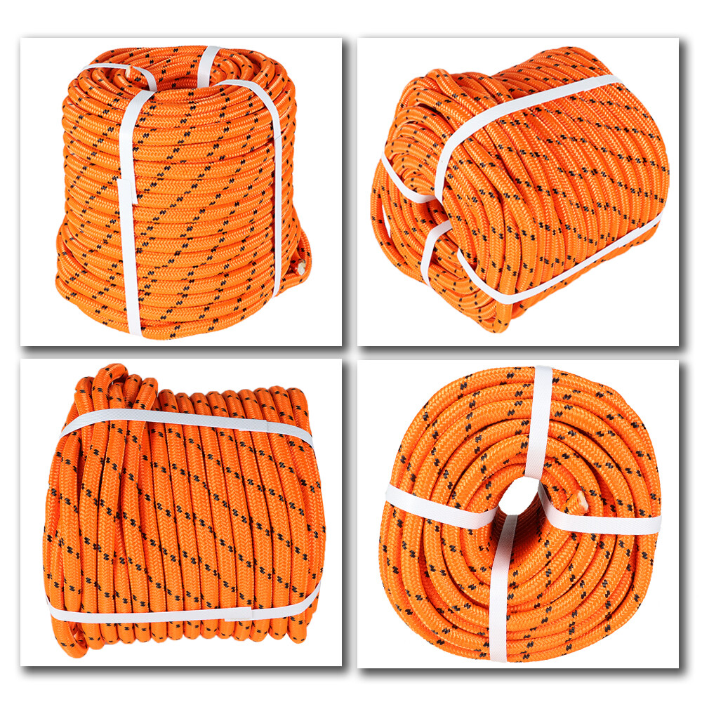 1/2" x 150' Rope Double Braid Polyester Arborist Tree Climbing Rope Nylon Polyes