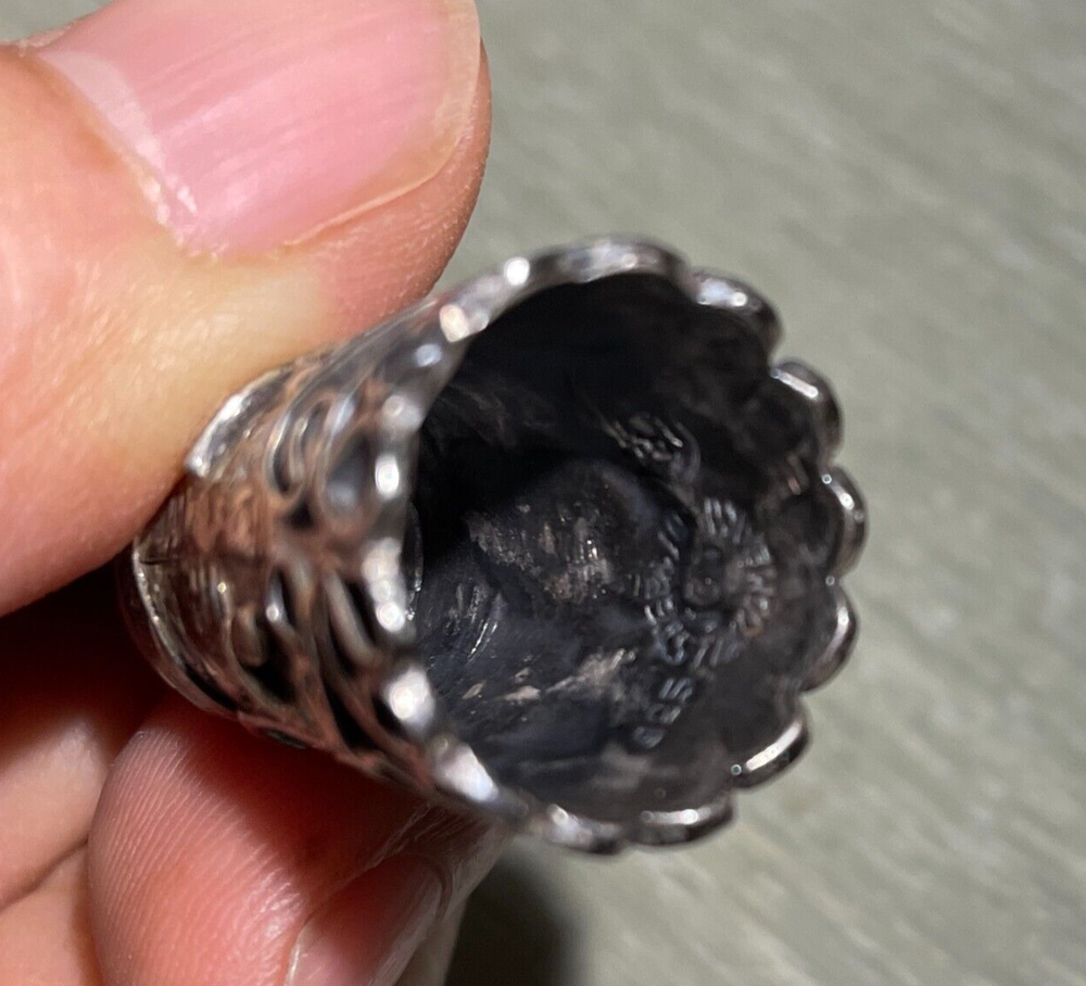 VINTAGE STERLING SILVER SEWING THIMBLE without HOLES