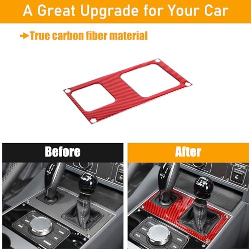 Center Control Shift Knob Panel Sticker Cover Compatible with INEOS Red