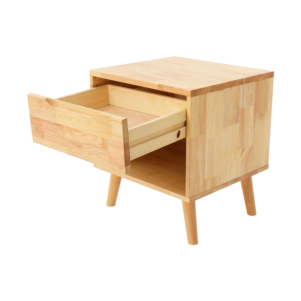 Modern Rectangular Sofa Side Table Bedside Table With Drawer Wood Color NEW/US