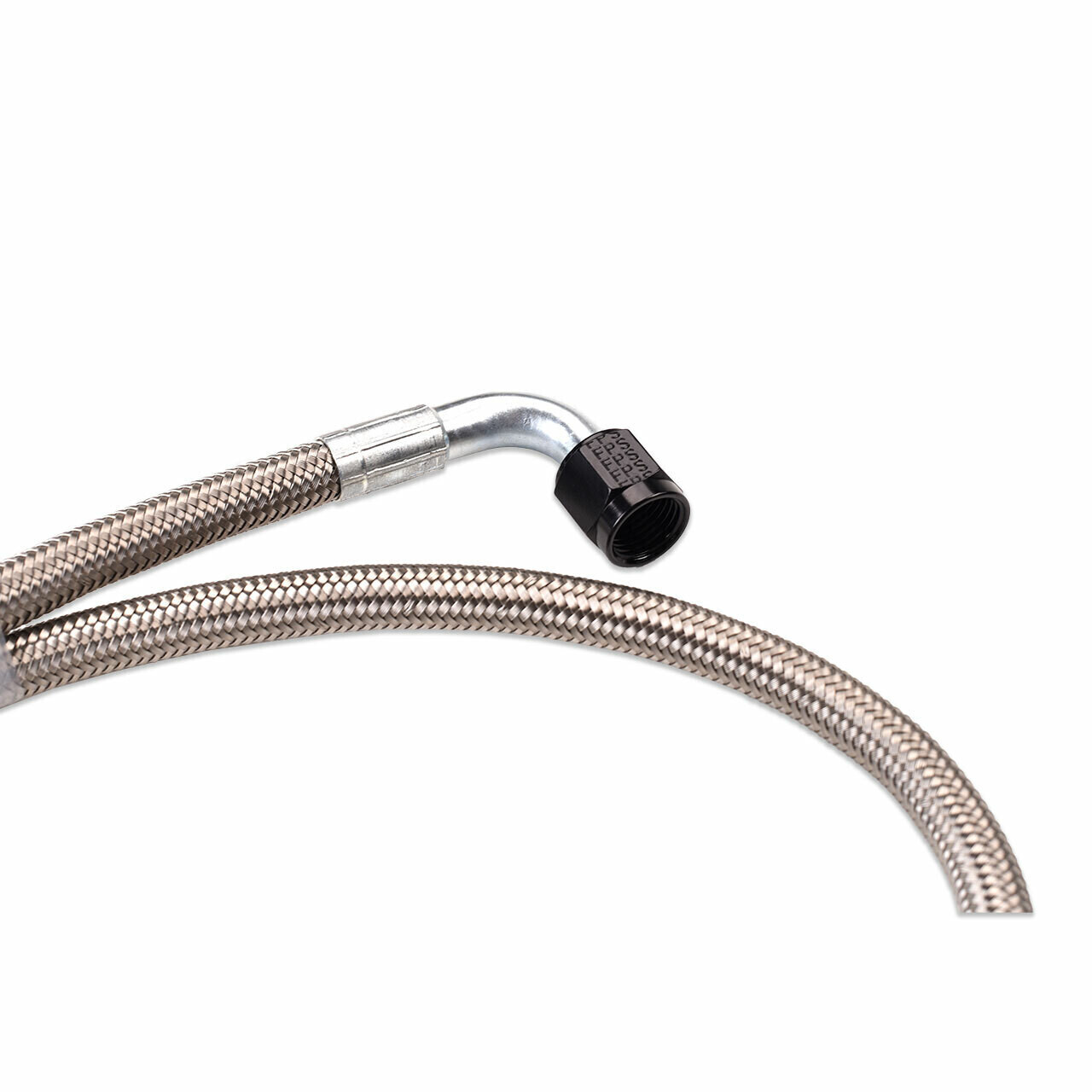 IAG Braided Power Steering Line (OEM Routing) for Subaru 02-07 WRX, 04-07 STI