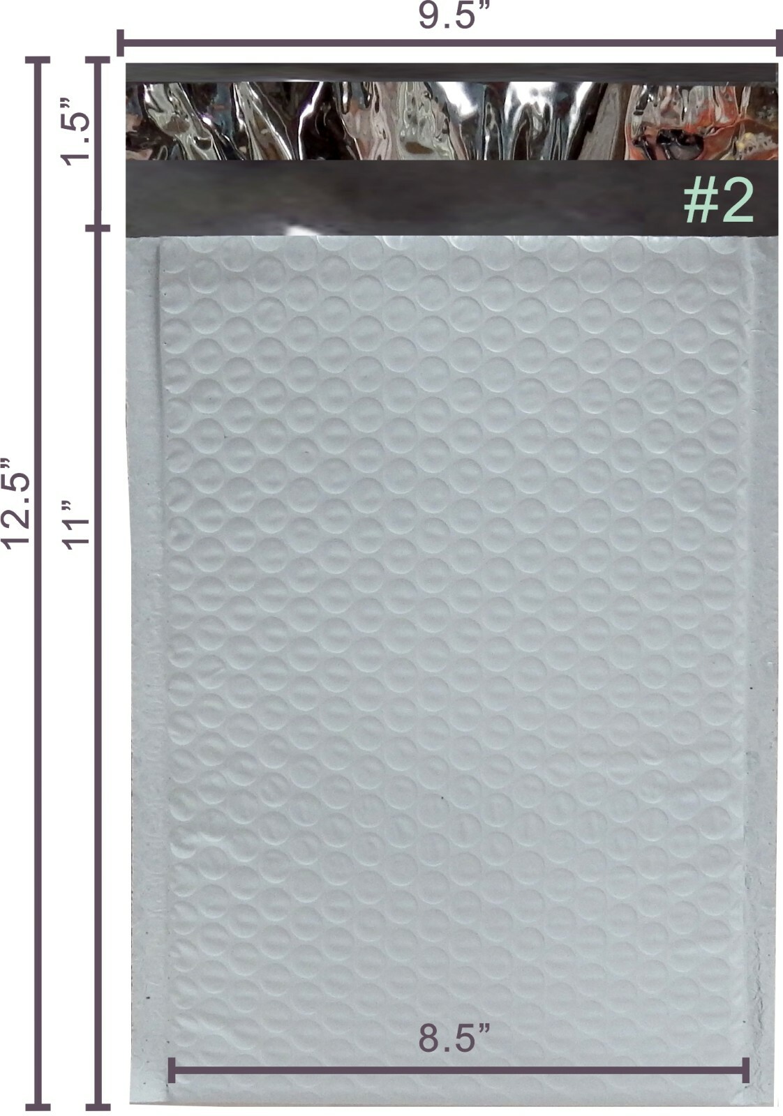 Fantasybuy® 200 #2 Poly Bubble Padded Envelopes Mailers 8.5 X 11