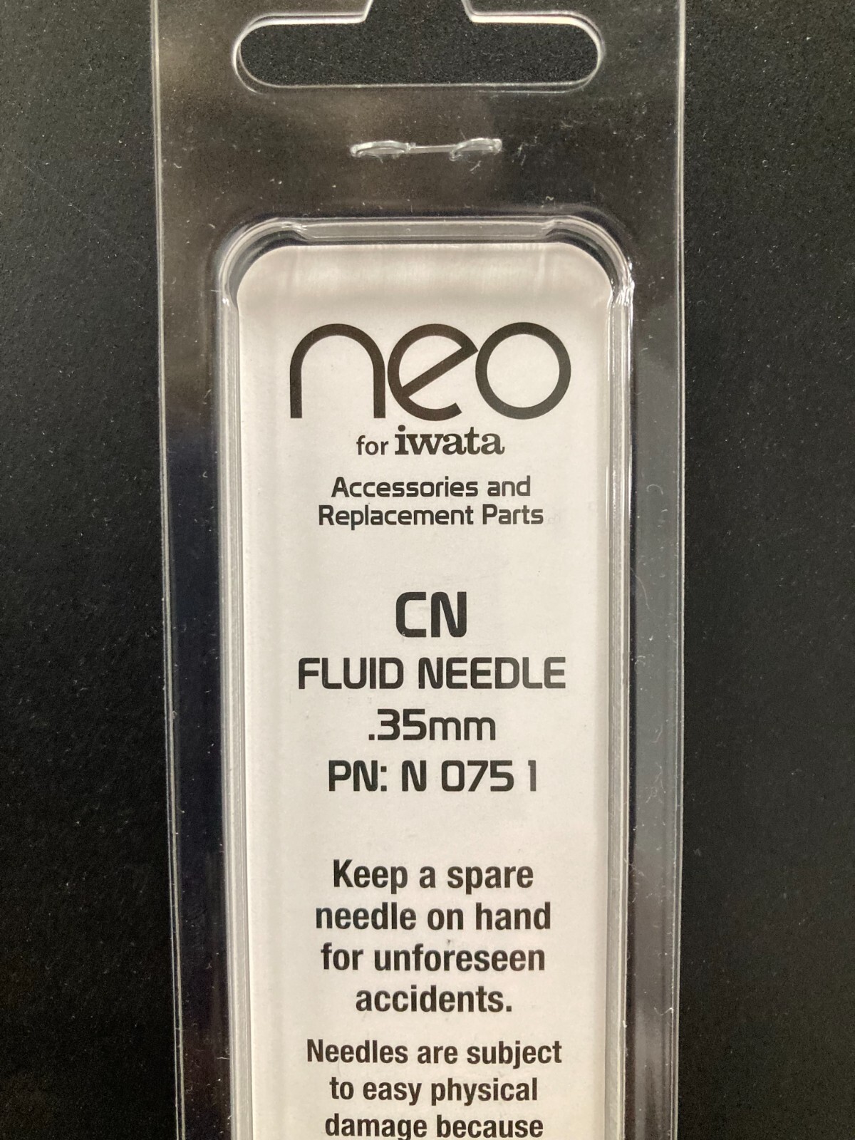 Iwata Neo Airbrush Needle, .35mm, CN Fluid Needle N0751 Silver