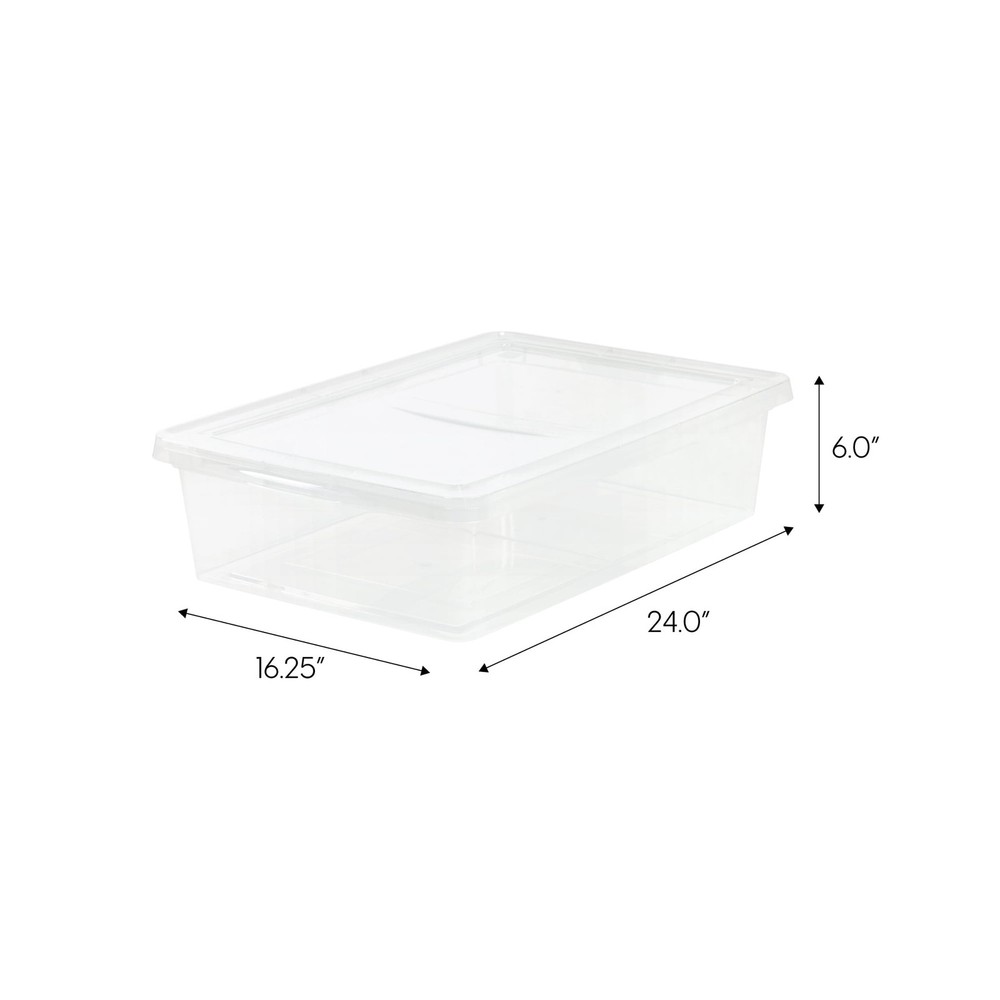 28 Quart Plastic Stackable Storage Container Bin W/ Latching Lid