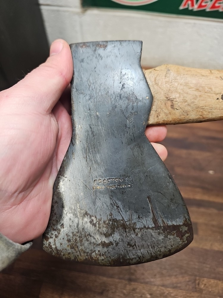 E35- Vintage CRAFTSMAN Hatchet Axe Cedar Pattern Original Paint/handle 2lb 11oz