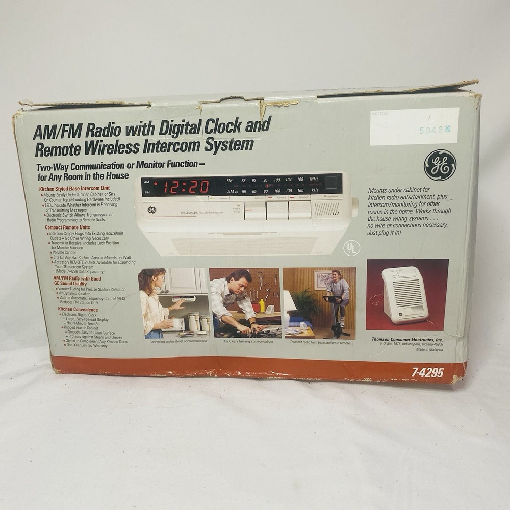 GE Spacemaker 7-4295 & 7-4296 Accessory Remote Unit W/ Wireless Intercom System