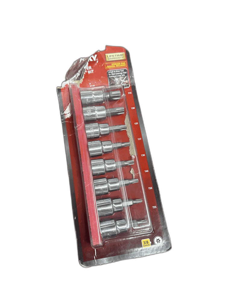 Husky 3/8 in. Drive Tamper Proof Torx Bit Socket Set (8-Piece)