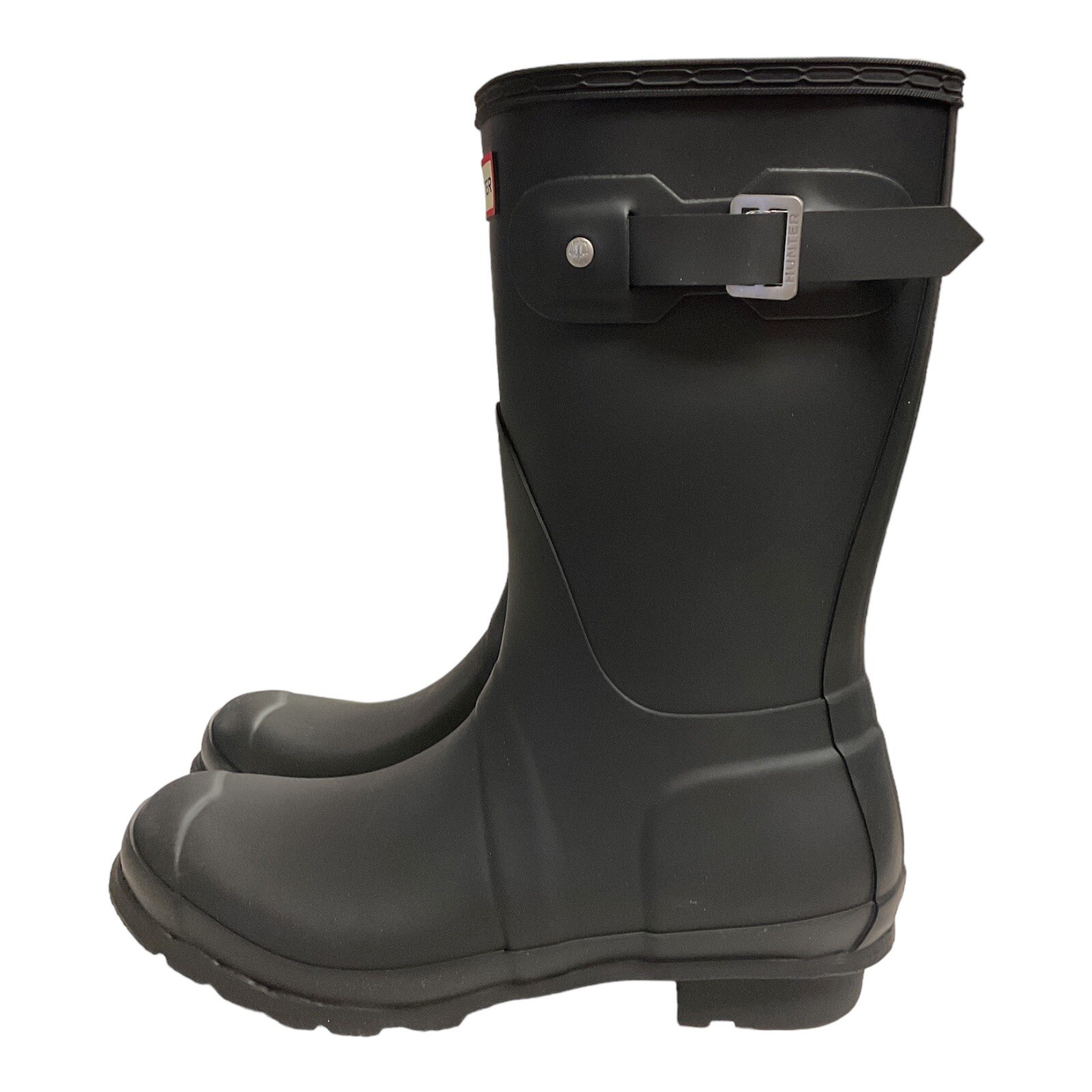 Hunter Women's Original Short Waterproof Rain Boots Black Matte Sz 8 WFS1000RMA