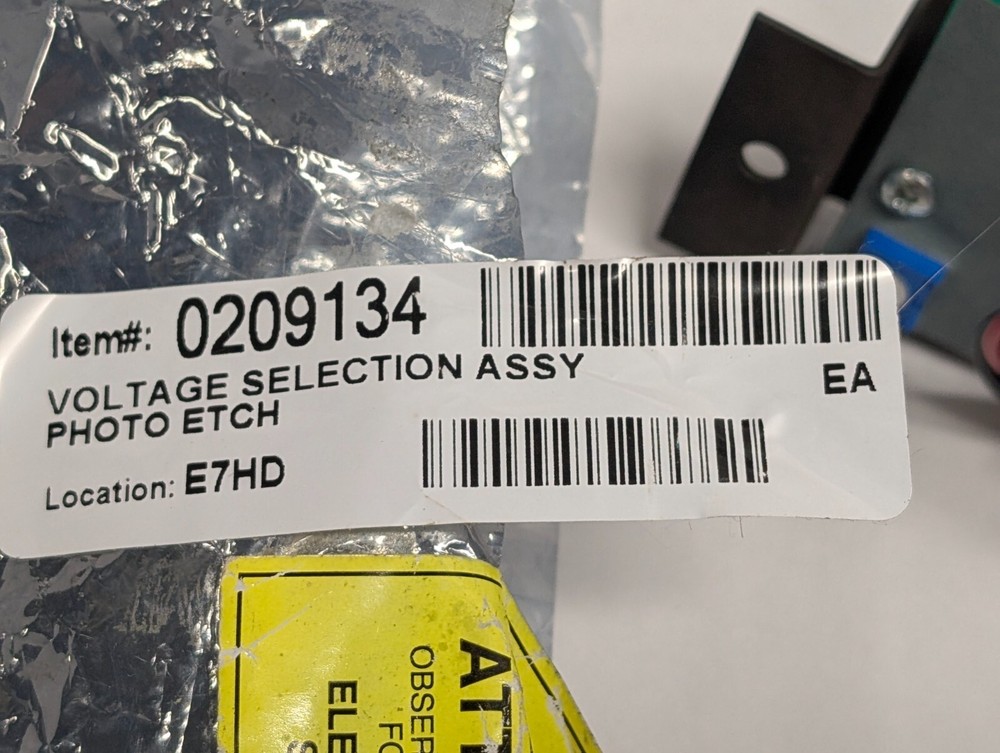 Photo Etch Voltage Selection Switch Assembly #0209134