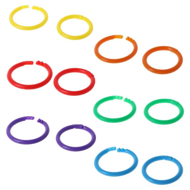 20x for Creative Plastic Circle Multi-Functional Loose Leaf Ring Binder Hoop For