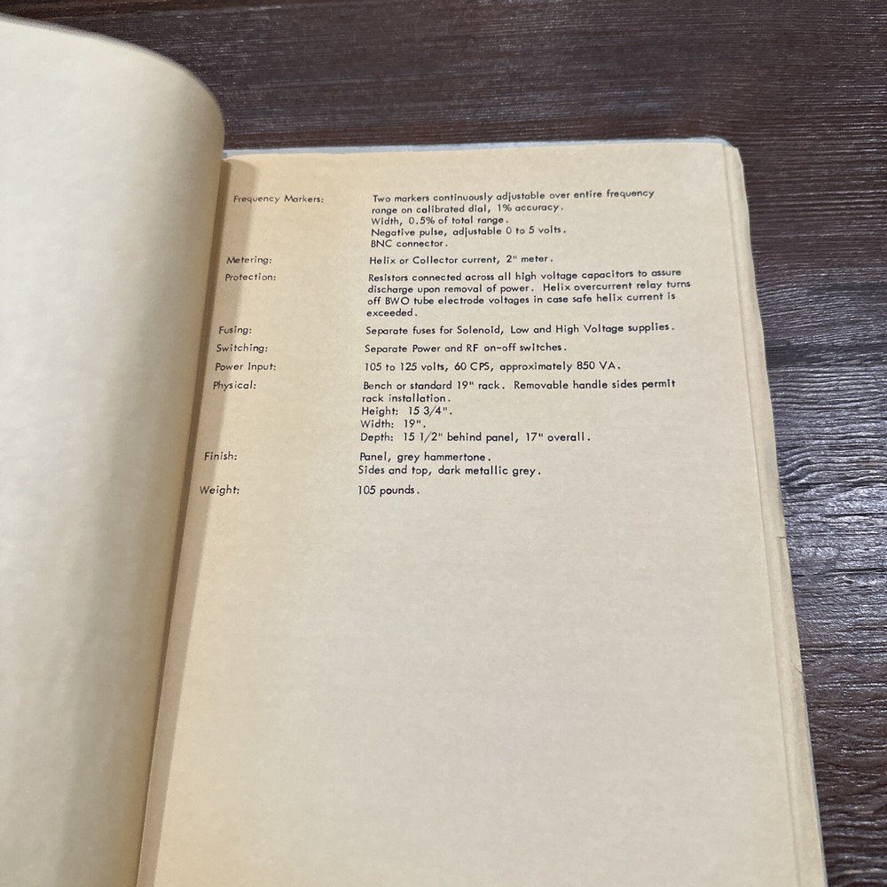 Alfred Electronics Model 623 Mircowave Oscillator Instruction