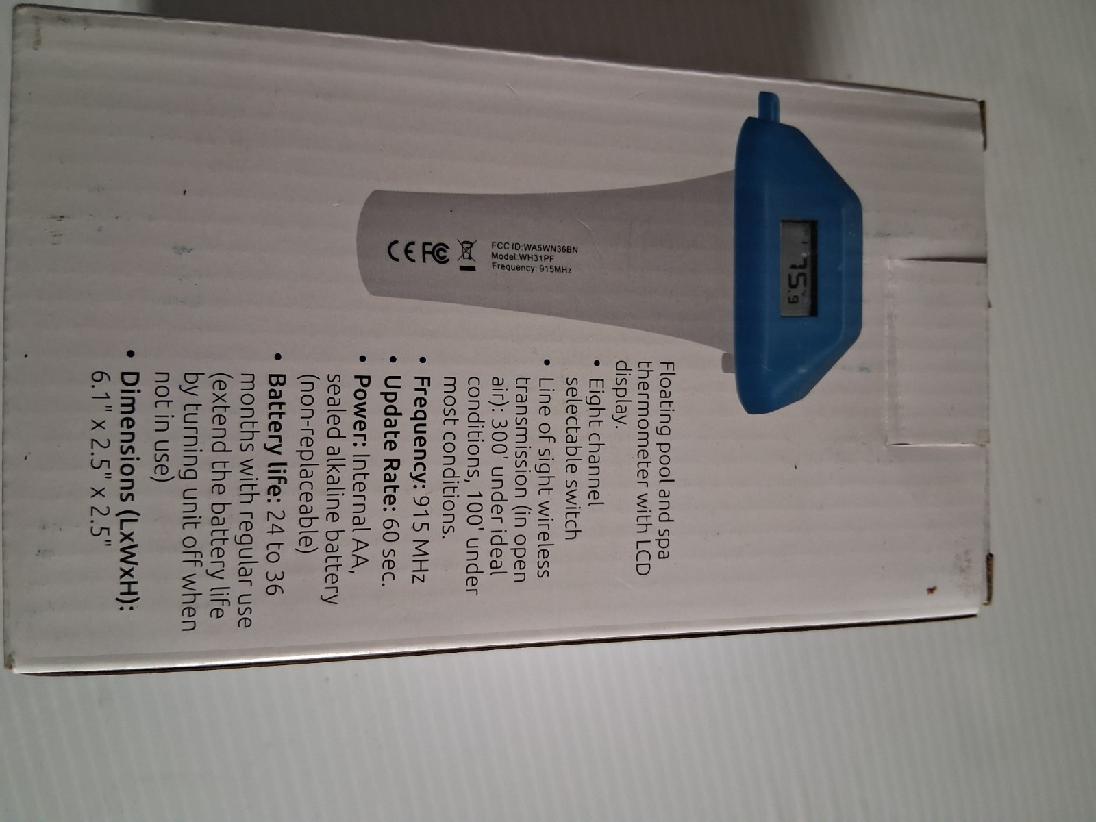 Ambient Weather WH31PF Wireless Floating Pool & Spa Thermometer for ws-2000