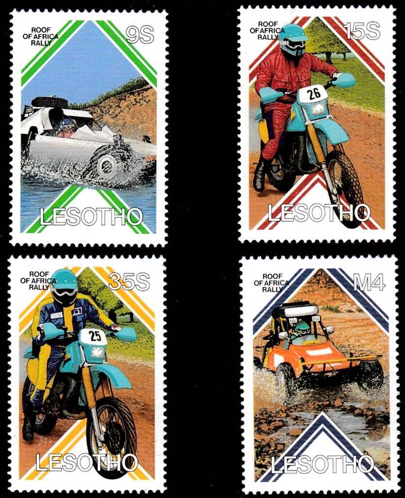 LESOTHO 1987  RALLY mnh SPORTS, CARS, AUTOMOBILES, MOTORCYCLES 💲FREE SHIPPING💲