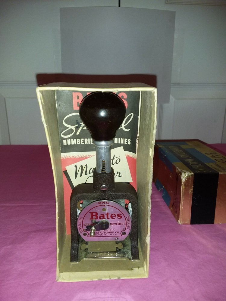 Vintage Bates Standard Movement Numbering Machine