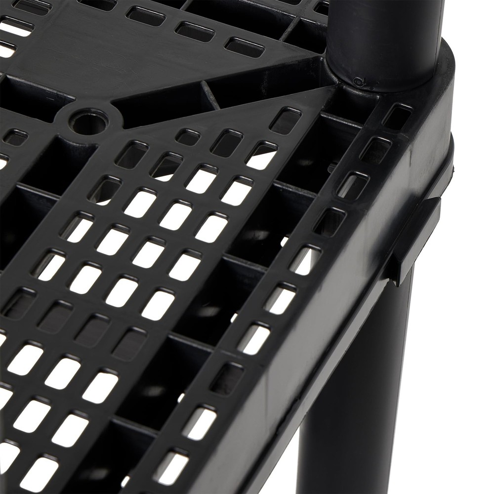 Gracious Living 2 Pack Storage Rack, 4 Shelf Fixed Height Medium Duty Unit, B...