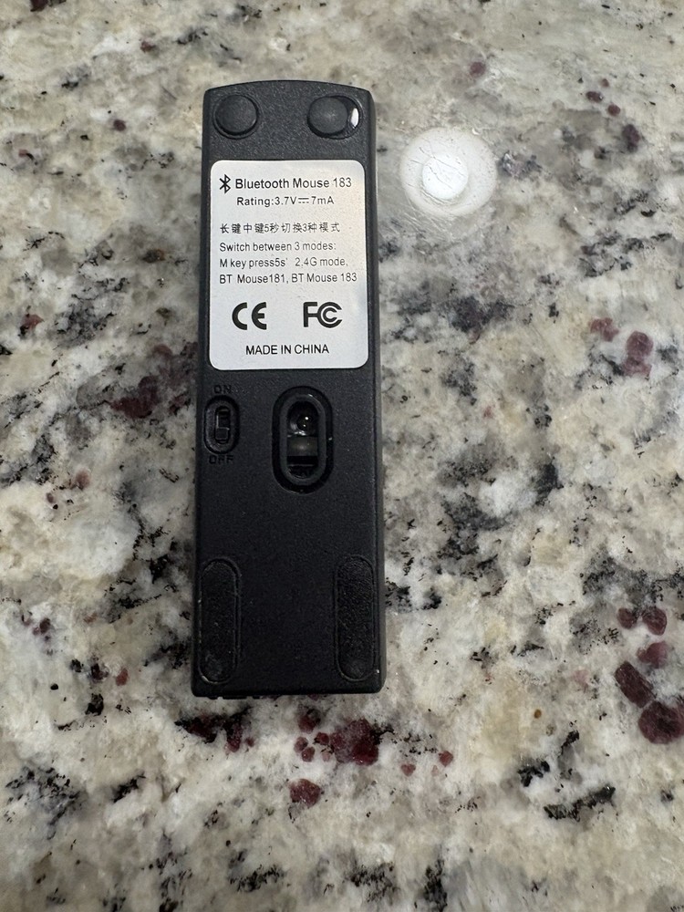 Bluetooth Mouse 183 Preowned Black Switch Between 3 Modes BT Mouse181