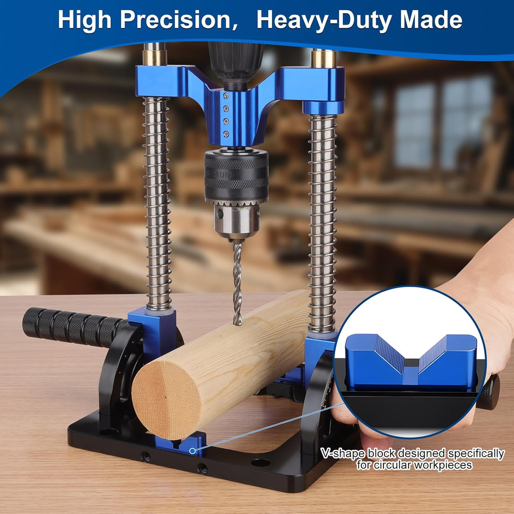 Upgraded Portable Drill Guide, Adjustable 0°To 60°Multi Angle Drill Guide for St
