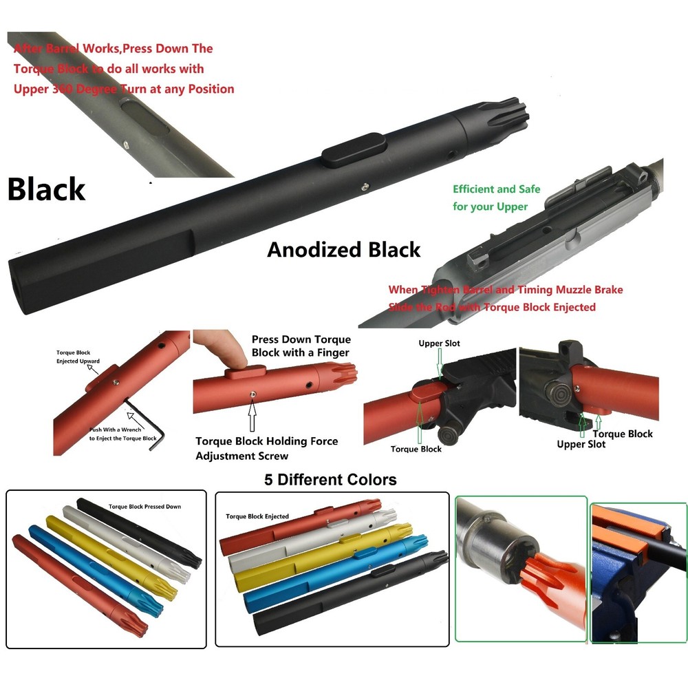 360 Degree Vice Rod Tool for Install Muzzle Devices and Guard Ect. On .750''