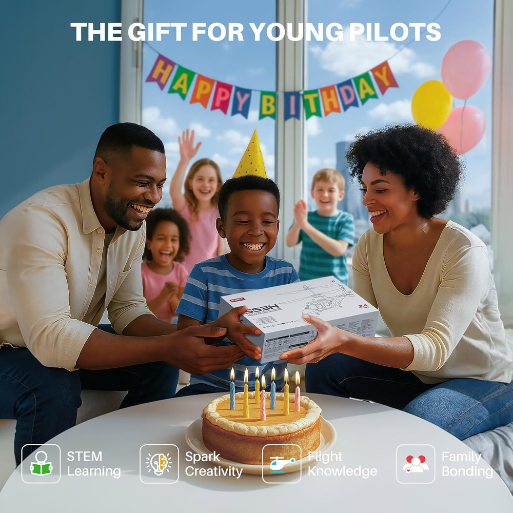 S53H Remote Control Helicopter with Simulation Rescue Design, One Key Take-Off,