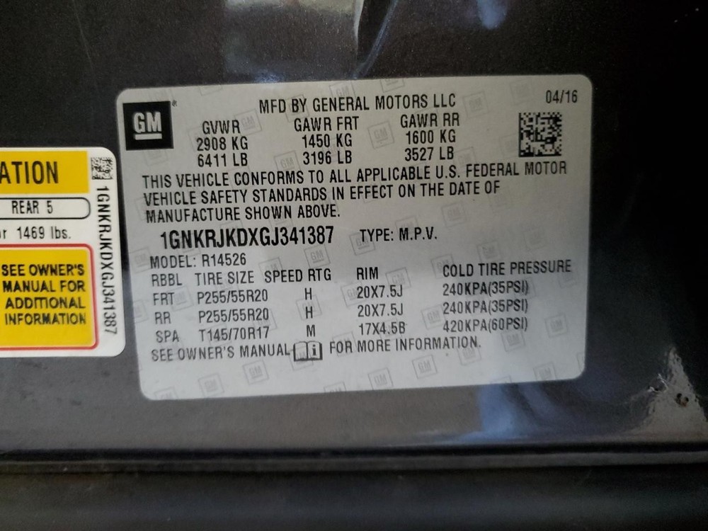 Used A/C Selector Switch fits: 2016 Chevrolet Traverse front automatic opt CJ2 G