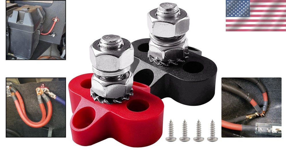 Compact 250A Battery Junction Post Terminal Block for Efficient Power Management