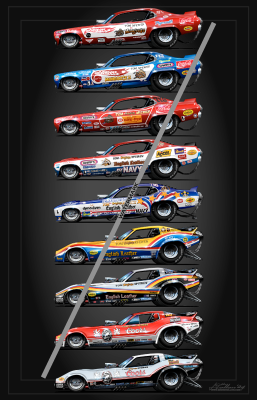 Tom "The Mongoose" McEwen Cars Poster, FREE SHIPPING