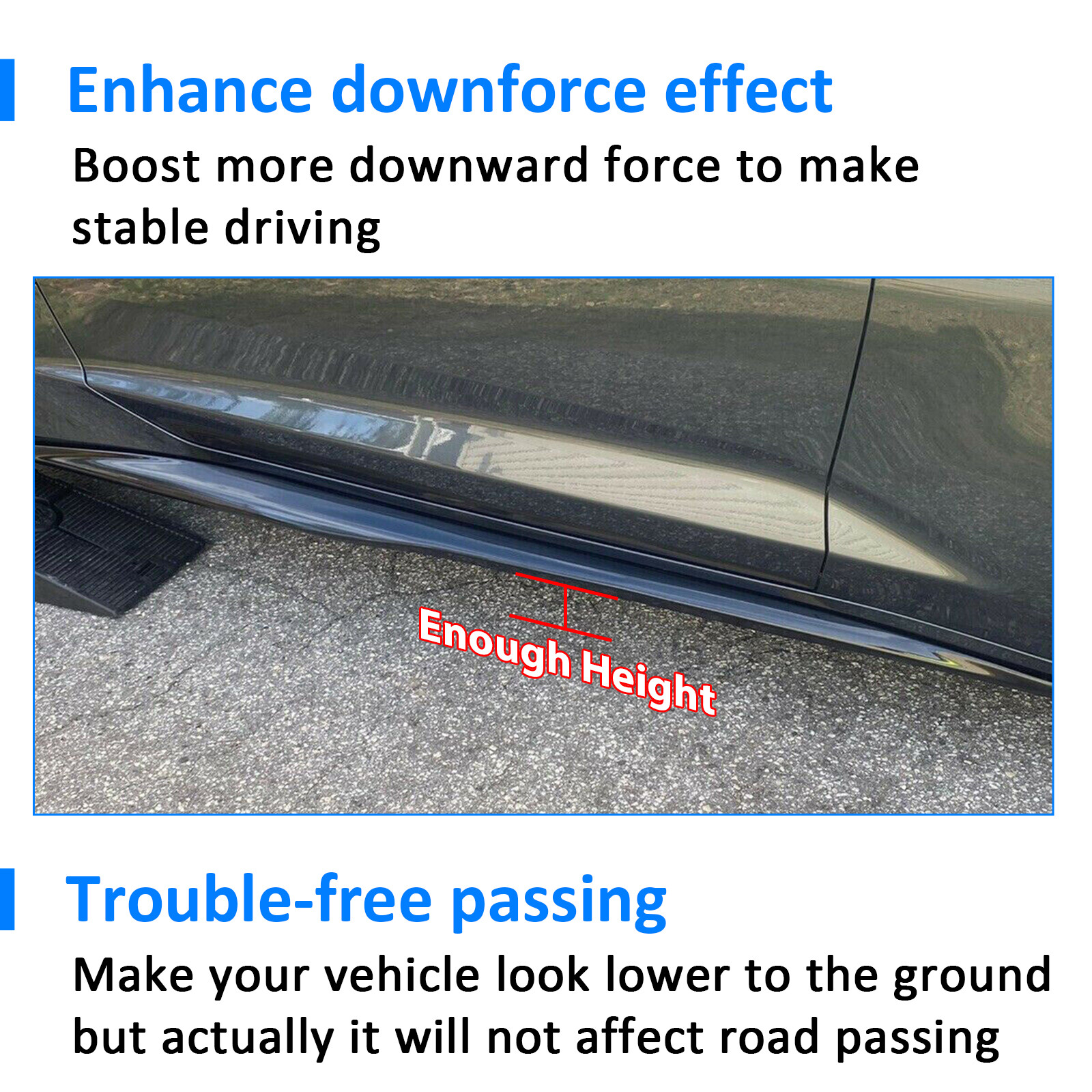 For 2016-22 Chevy Camaro RS SS 6th Side Skirts Extension Rocker Panels ZL1 Style