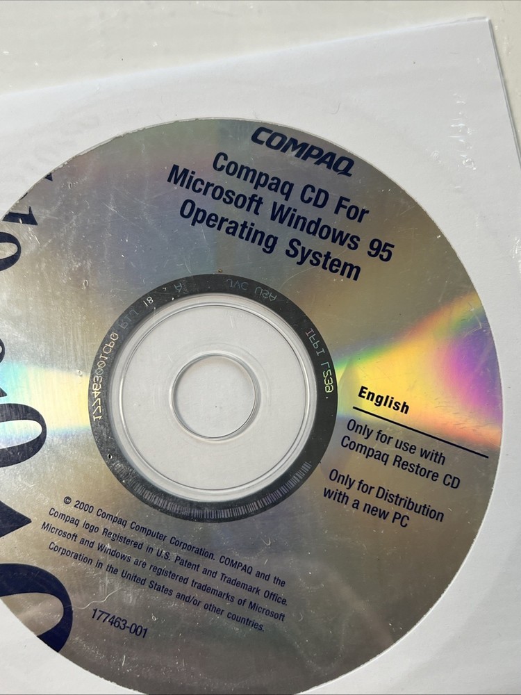 Microsoft Windows 95 for Distribution Compaq PC - NEW SEALED