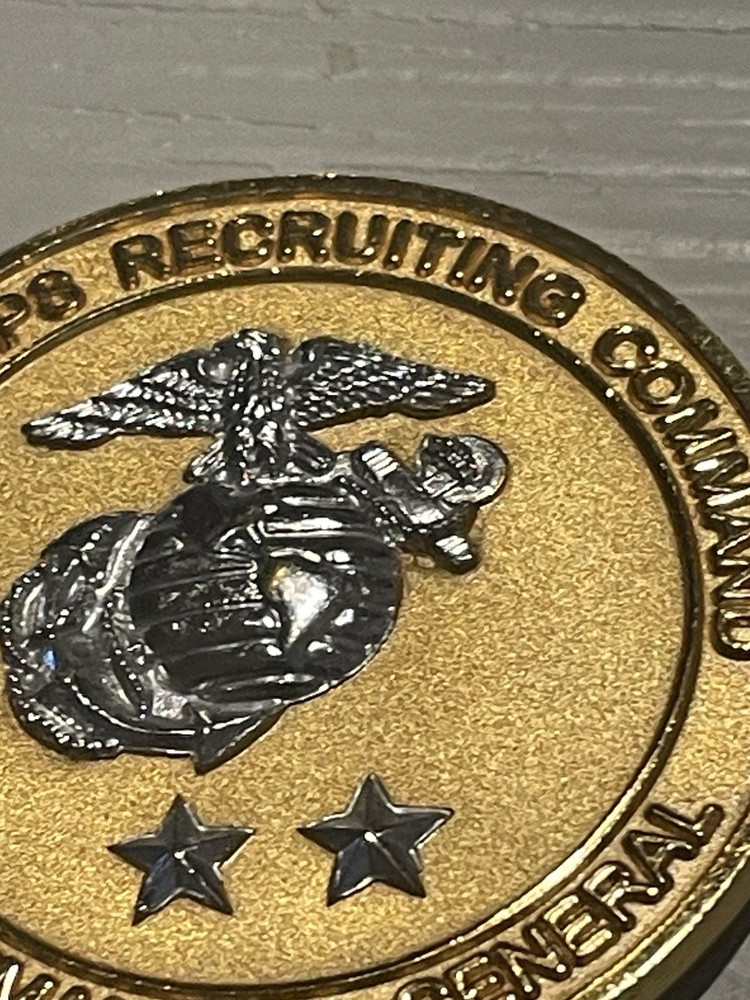 Marine Corps Recruiting Command Challenge Coin Presented by 2-Star General USMC