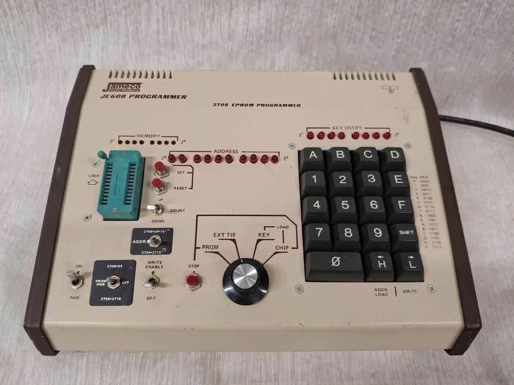 Jameco Electronics JE 608 Programmer 2708 Eprom Programmer Untested Powers On