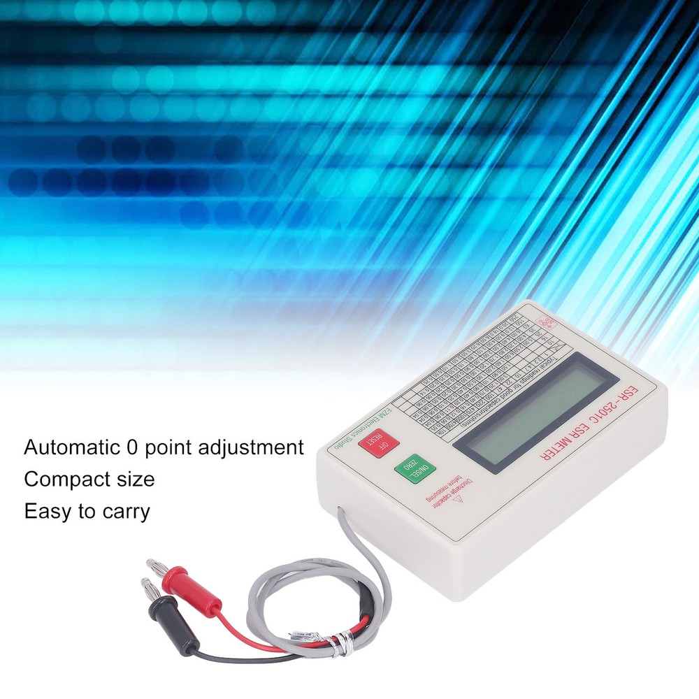 Handheld ESR Capacitor Tester High Smart Shutdown Function Capacitance Meter ONS